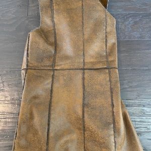 Shearling leather vest